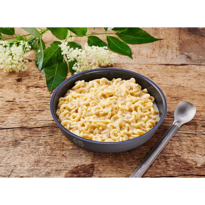 Trek'n Mangia pasto vegetariano mac'n formaggio calorie alte campeggio disidratato
