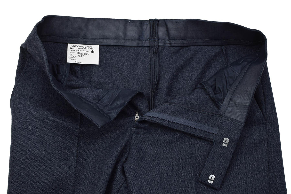 Pantaloni eleganti militari originali britannici in polilana formale eccedente blu