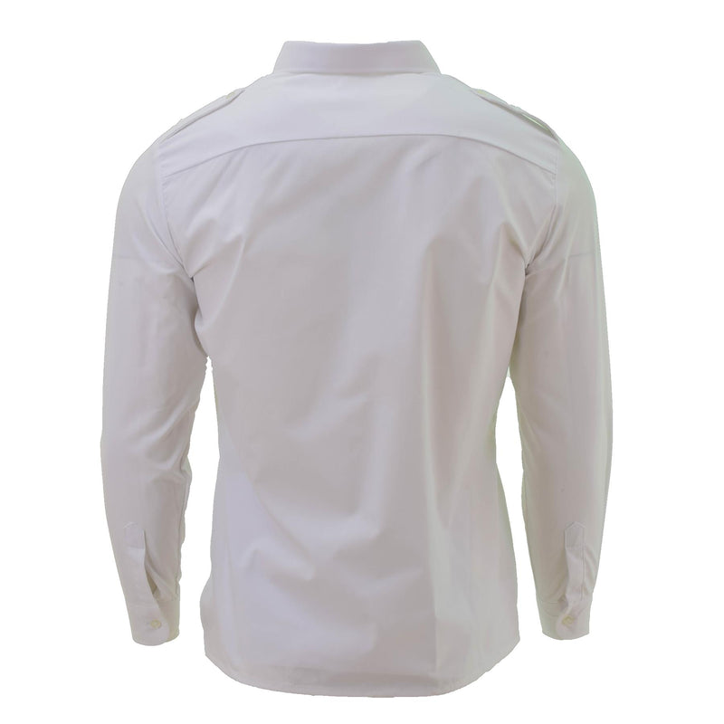 Camicie originali di abiti formali militari francesi francese camicie bianche a maniche lunghe nuove