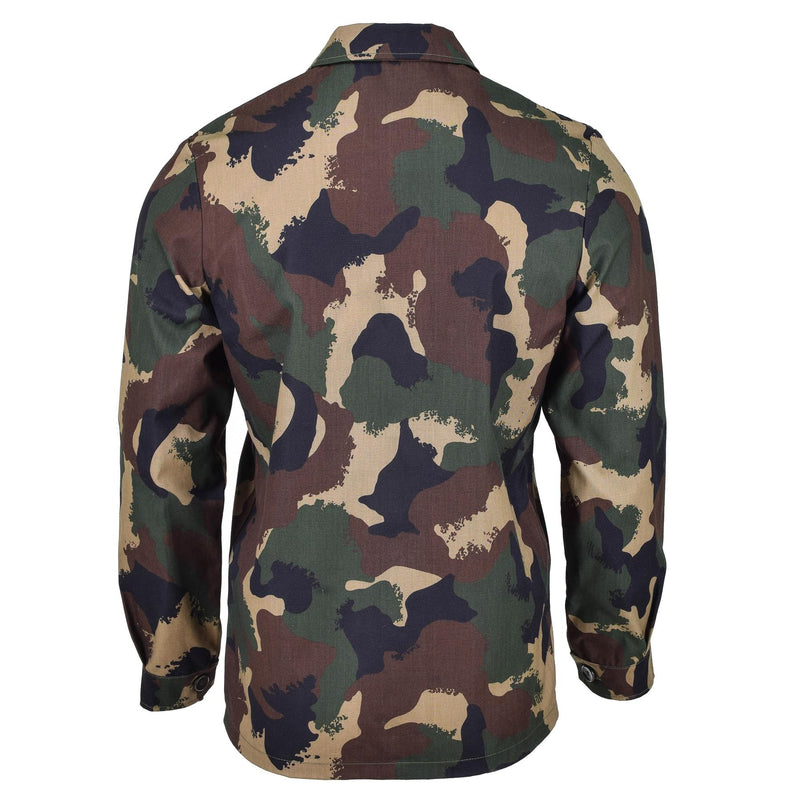 Blusa di combattimento dell'esercito ungherese originale camicia camo in surplus militare