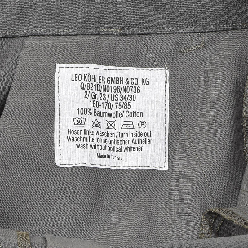 Leo Kohler Field Pants Combattimento Truppe militari Pantaloni cargo Cotone Oliva solida