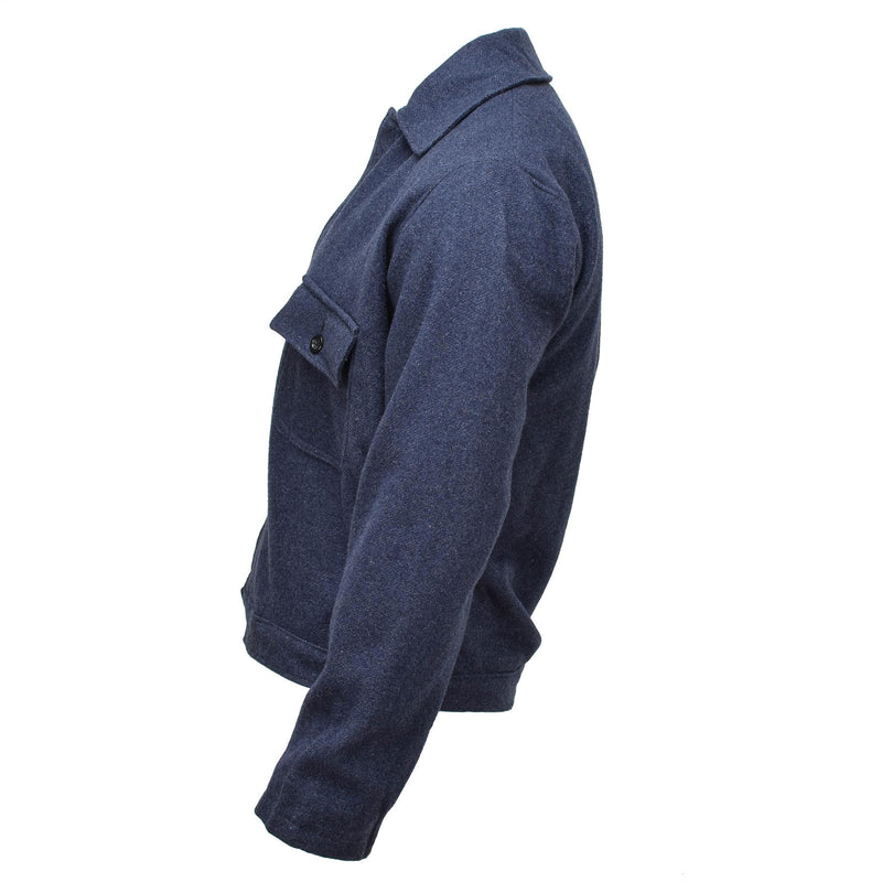 Originale Italian Army Vintage Vintage Giacca IKE Giacca per camicetta in lana uniforme blu