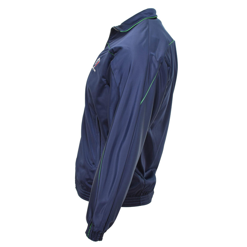 Giacca sportiva per tracce francese originale Sumpwear Active abbigliamento Top Blue Shirt Nuovo