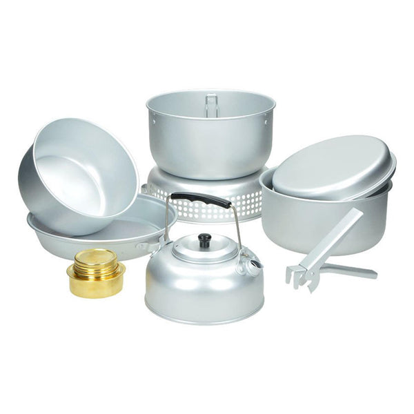 Mil-Tec Camping Stula impostata per pentole per pentole per esterni Bruciatore in alluminio in alluminio