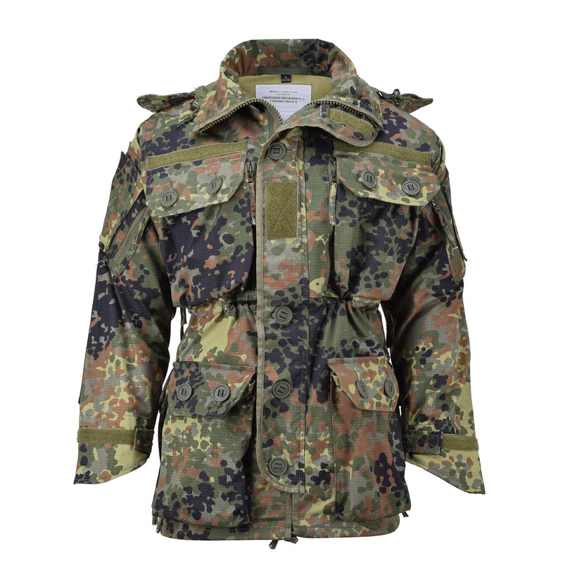 Tacgear Brand Military Style Commando Smock Giacca a Zip Full-Zip Ripstop Flecktran