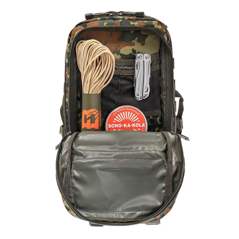 Mil-Tec U.S. Assault Tactical Backpack Trekking Flecktarn 20Liter Daypack escursionistico