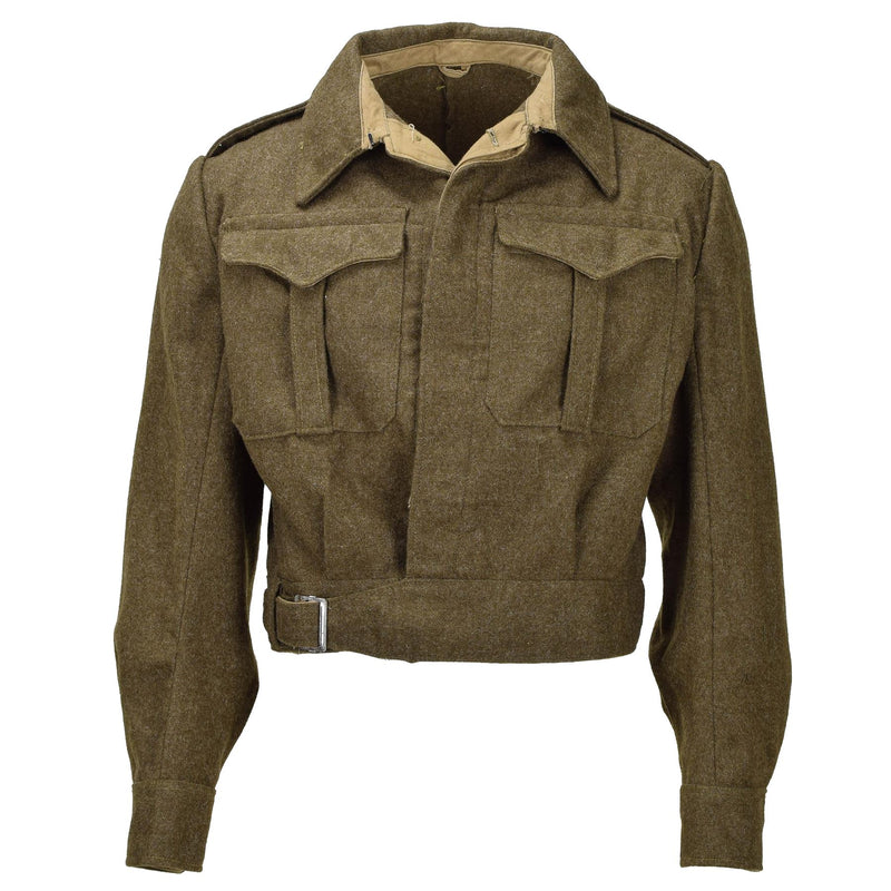 Original Greco Army Eisenhower Ike Giacca di lana oliva Vintage Field Military