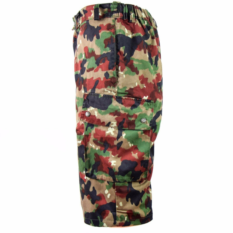 Shorts dell'esercito svizzero originale M83 Field di combattimento Alpenflage Taz 83 Camo Cargo Shorts