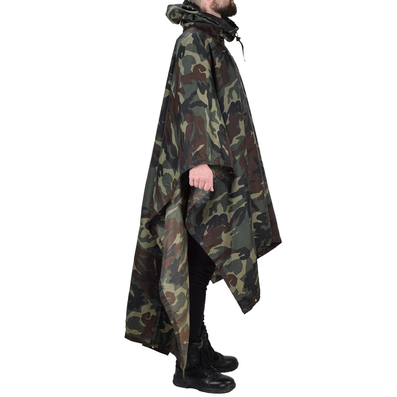 Original Turkish Military Camuflage poncho resistente all'esercito con cappuccio a ripieno con cappuccio