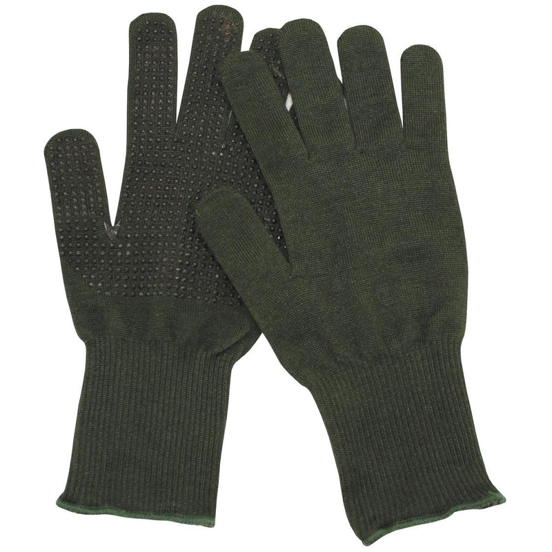 Guanti militari britannici originali Palms anti -slip Nomex Aramid Fibra Green Nuovo