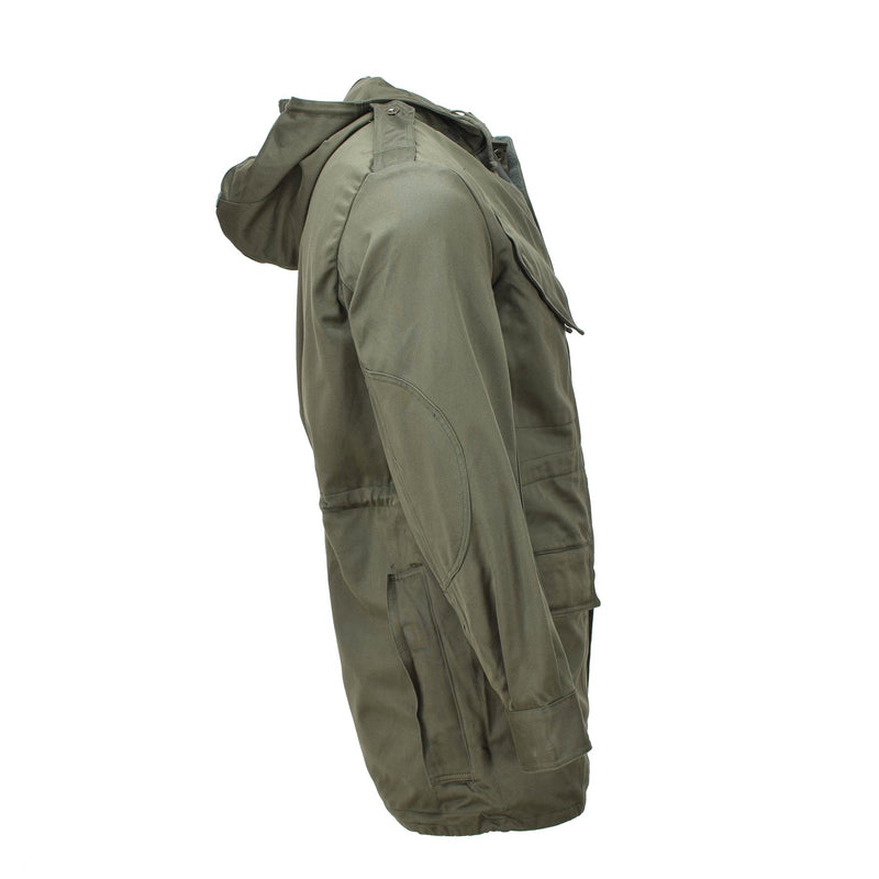 Guida militare Belgium Guida truppe di campo di oliva bdu con cappuccio parka vintage nuovo
