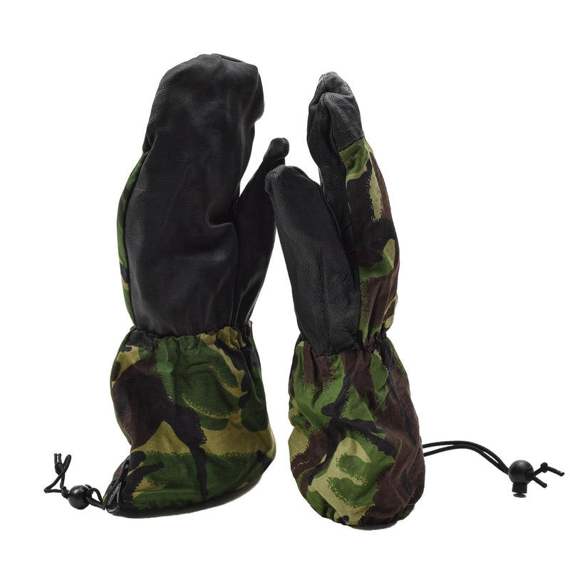 Autentici guanti di palma di pelle militare britannica dpm camuflage guanti ripstop