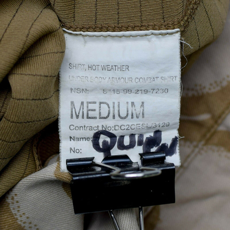 British Original Under Body Shirt Ubac Desert Camouflage Emissioni militari