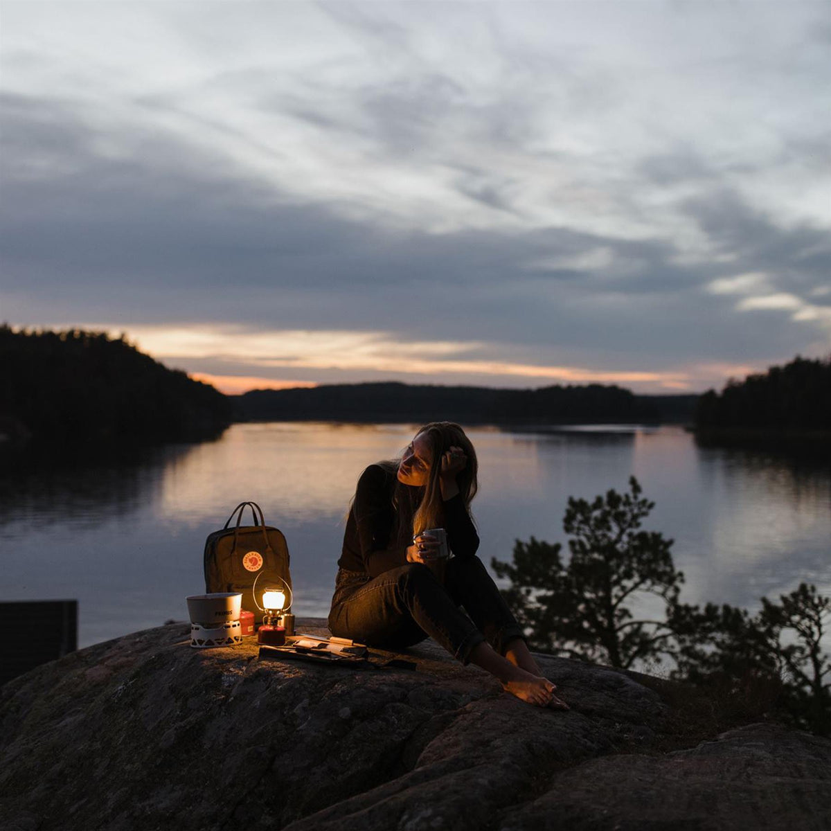 Lanterna a gas Primus EasyLight 490 lumen Lampada da campeggio per esterni in vetro