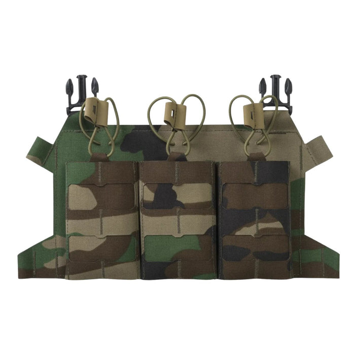 Custodia per caricatori con pannello ribaltabile triplo scheletrato ad azione diretta 223 Woodland Camo - GoMilitar