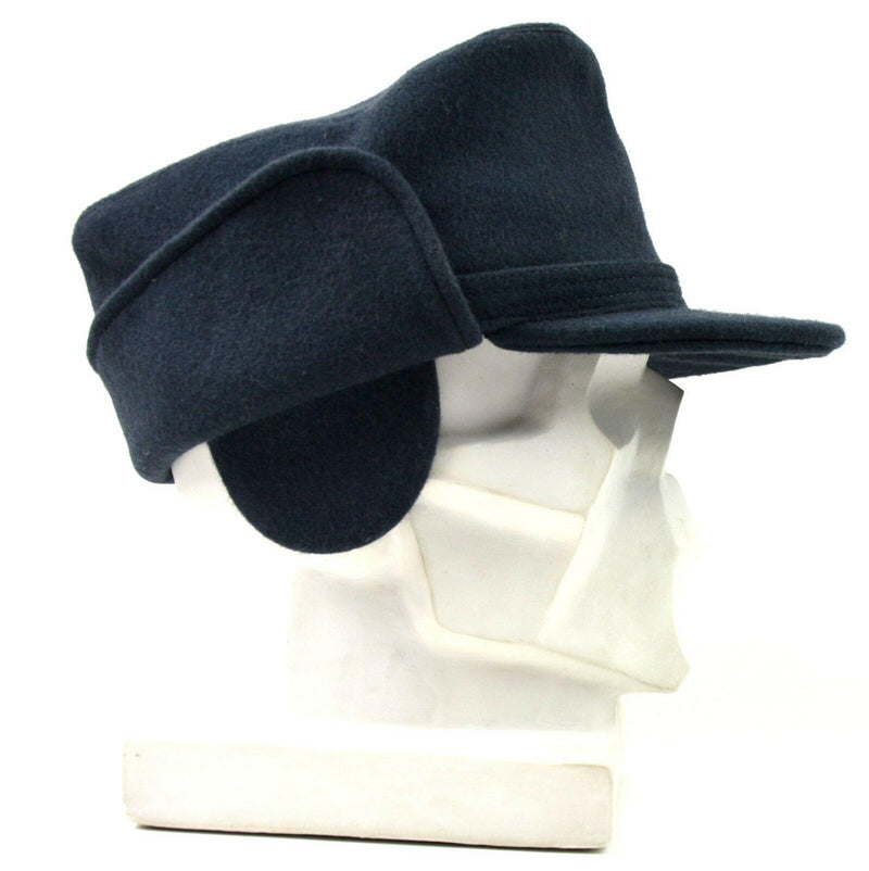 Cappello invernale originale dell'esercito svedese. Blu invernale blu invernale nuovo