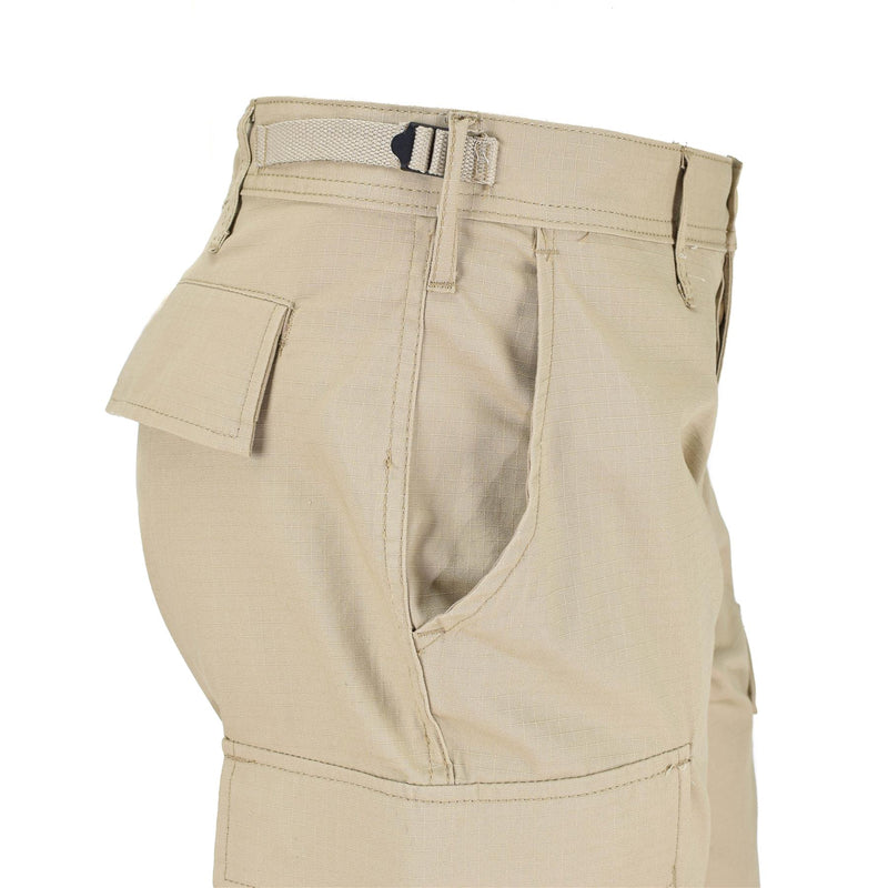 Pantaloni da campo in stile esercito statunitense MIL-TEC Khaki BDU MENI MILITARI COMPATTO COMPATTO