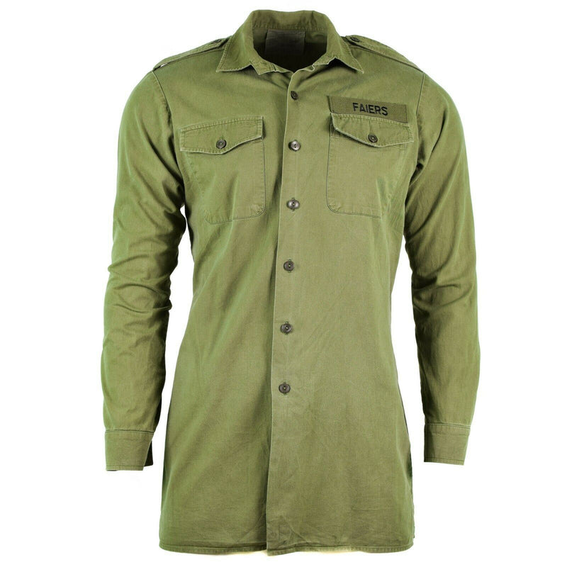 Shirt dell'esercito britannico originale O.D Green Military Service Long Maniche BDU
