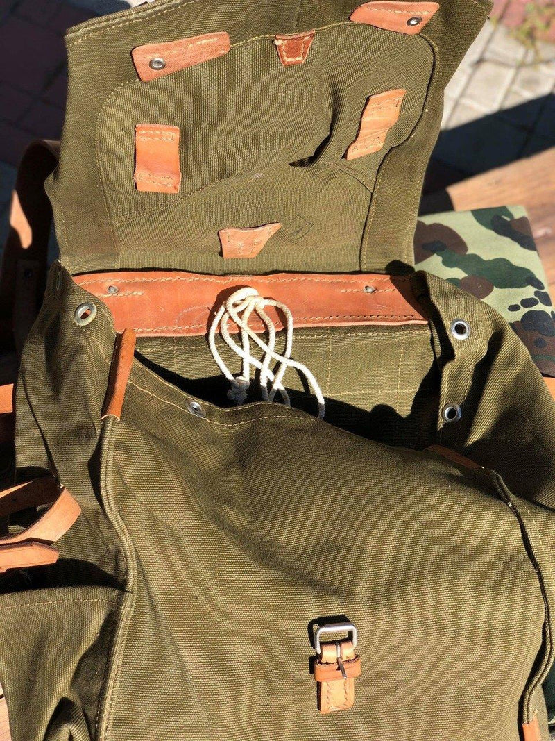 Guido sacca di zaino rumeno Bag di surplus militare OD OD SHORAP CANVAS