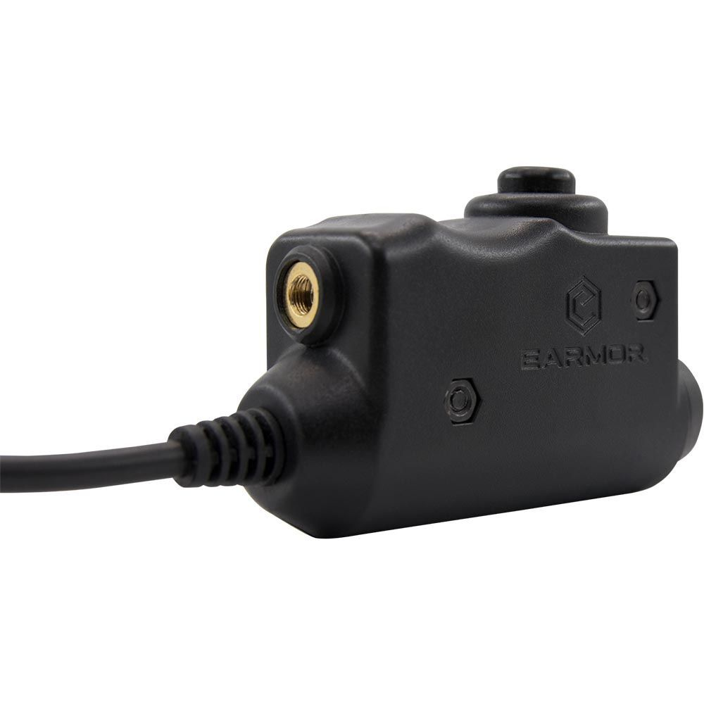 Earmor M51-MID PTT Adattatore Midland Radio Cuffia Cablata Attrezzatura Tattica Nera