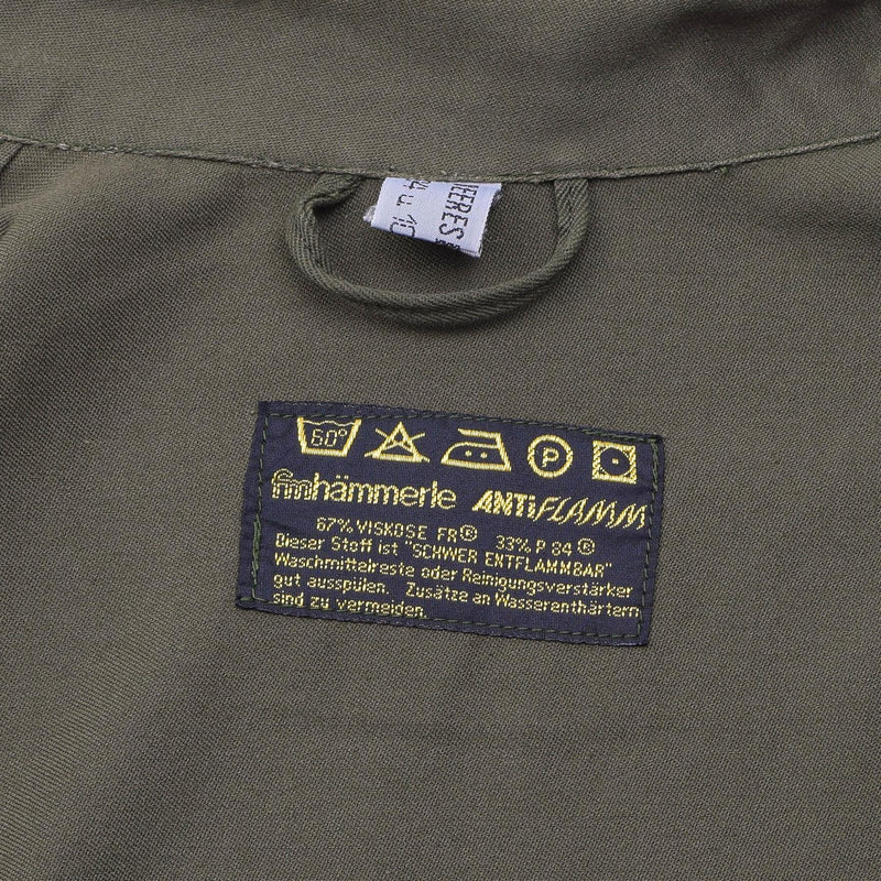 Shirt a maniche lunghe a maniche lunghe di olive militari austriaci originale Abito casual leggero nuovo