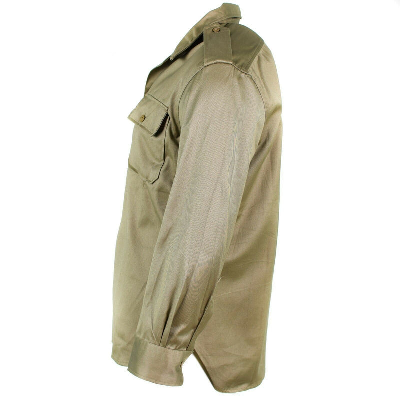 Guida camicia dell'esercito greco Fatica morta Stock Giacca militare Chino Khaki Nuova