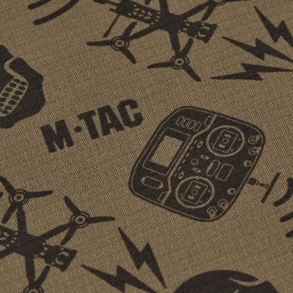 Sciarpa tattica da esterno M-TAC in micropile con ghetta per collo modello drone, marrone chiaro