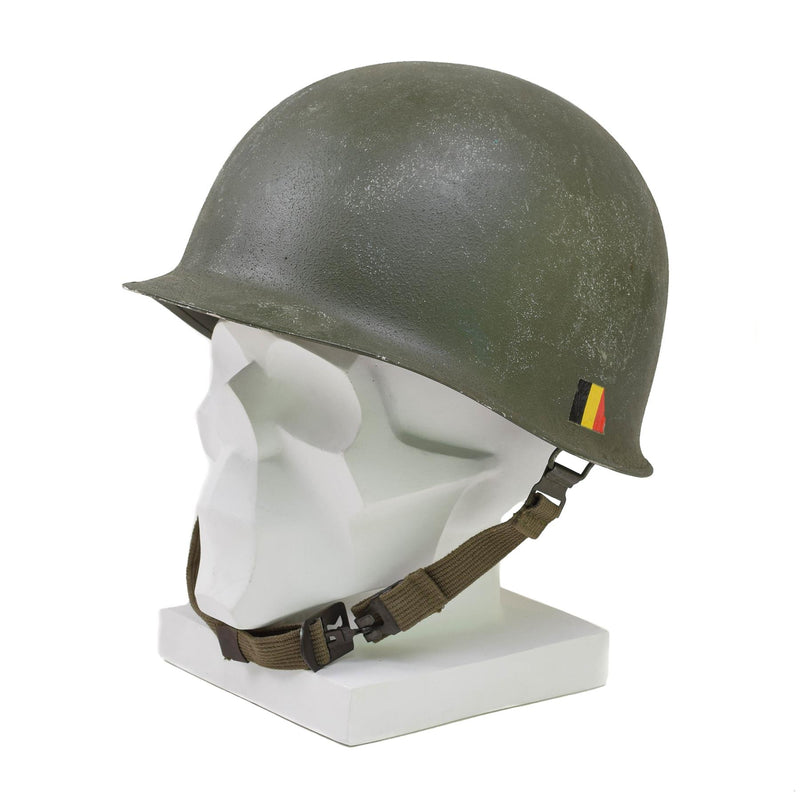 Celme di acciaio belga militare originale M51 Combat tattico Army Inner PVC Olive