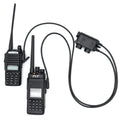 Adattatore doppio PTT Earmor Kenwood Baofeng Cuffie tattiche cablate a 2 pin nere