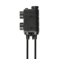 Adattatore doppio PTT Earmor Kenwood Baofeng Cuffie tattiche cablate a 2 pin nere