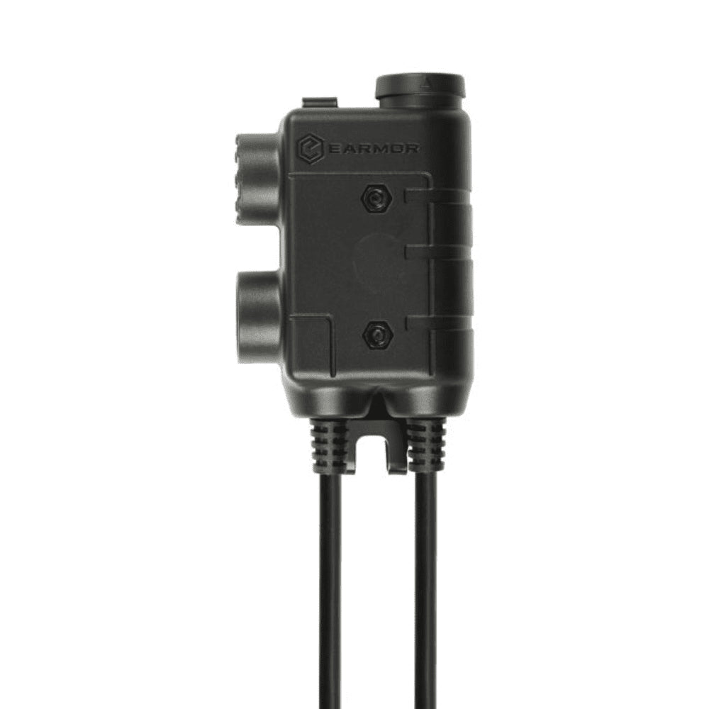 Adattatore doppio PTT Earmor Kenwood Baofeng Cuffie tattiche cablate a 2 pin nere