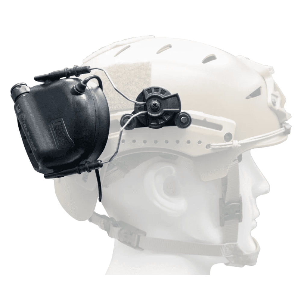 EARMOR M12 EXFIL Adattatore per binario per casco Supporto per protezione uditiva Nero