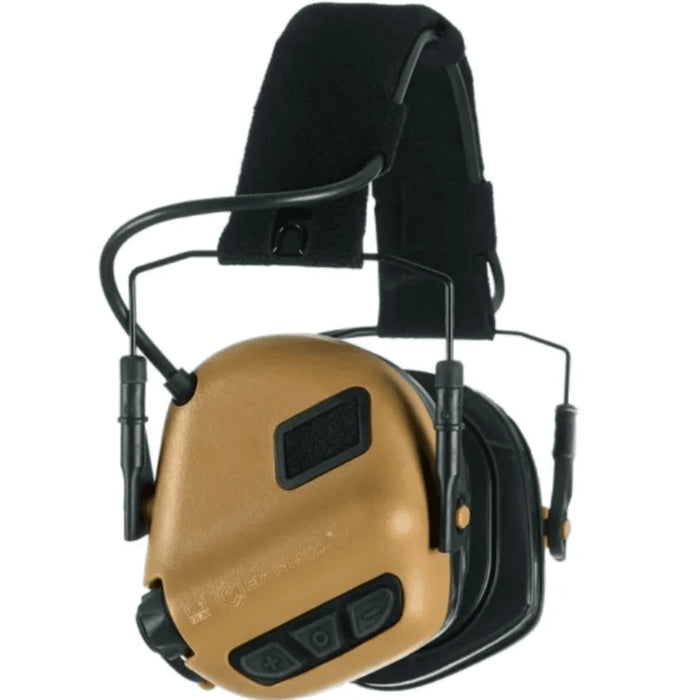 EARMOR M31 Plus Electronic Hearing Protection Earmuffs Tactical Coyote Brown - GoMilitar