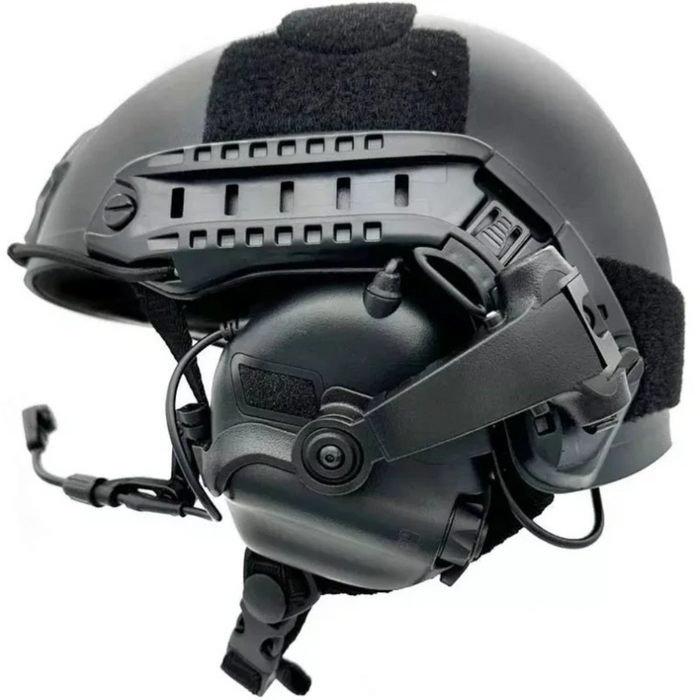 EARMOR M32X PLUS Electronic Hearing Protector ARC Rail Helmet Headset Black - GoMilitar