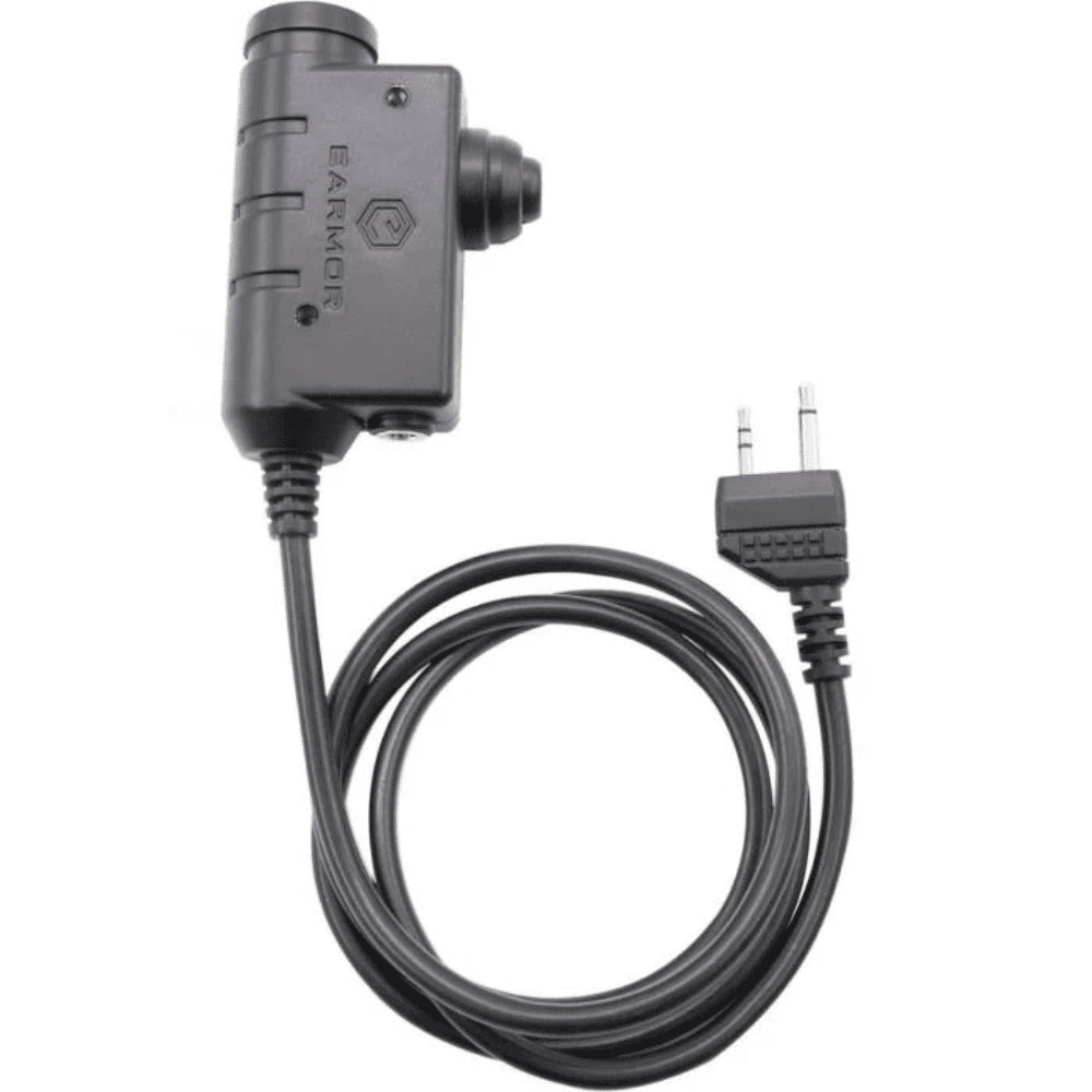 Earmor M51-MID PTT Adattatore Midland Radio Cuffia Cablata Attrezzatura Tattica Nera