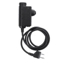 Earmor M52 PTT Adattatore Midland Cavo per cuffie tattiche cablate a 2 pin Nero