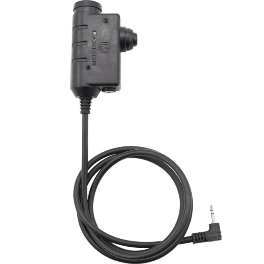 Adattatore PTT Earmor Motorola auricolare radio a 1 pin cablato tattico nero