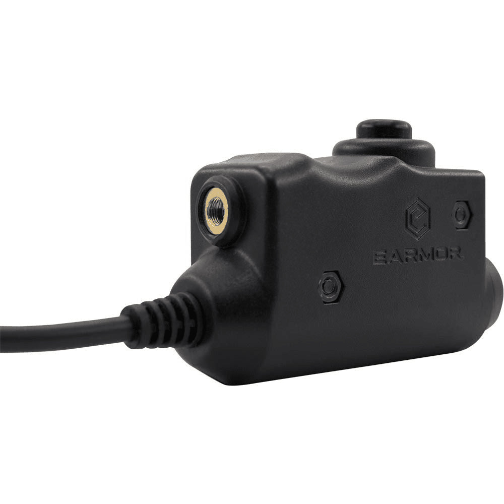 Adattatore PTT Earmor Motorola auricolare radio a 1 pin cablato tattico nero
