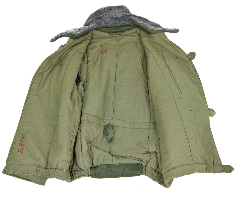 Giacca trapuntata dell'esercito ungherese genuino m65 collare pelliccia calda inverno parka calda nuovo
