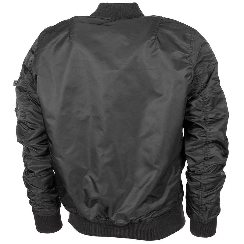Giacca militare statunitense Airformans Crew Uniform Bomber MA1 Nervo Nero antivento