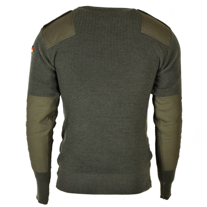 Origina originale dell'esercito tedesco Commando Jumper Green Olive Magio di lana Nuova