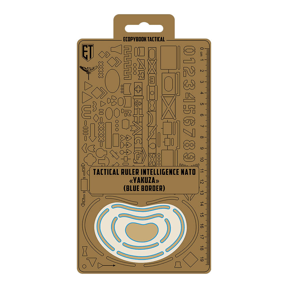 Righello dell'esploratore tattico Ecopybook NATO UA Strumento mappa militare Bordo blu