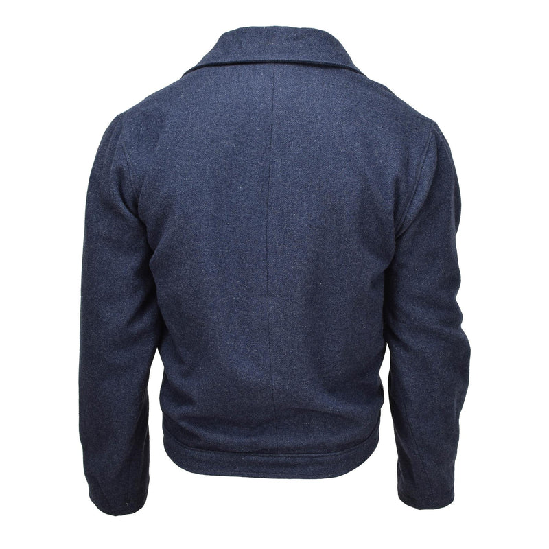 Originale Italian Army Vintage Vintage Giacca IKE Giacca per camicetta in lana uniforme blu