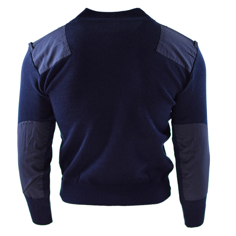 Genuino ufficiale del collo militare per maglione blu.