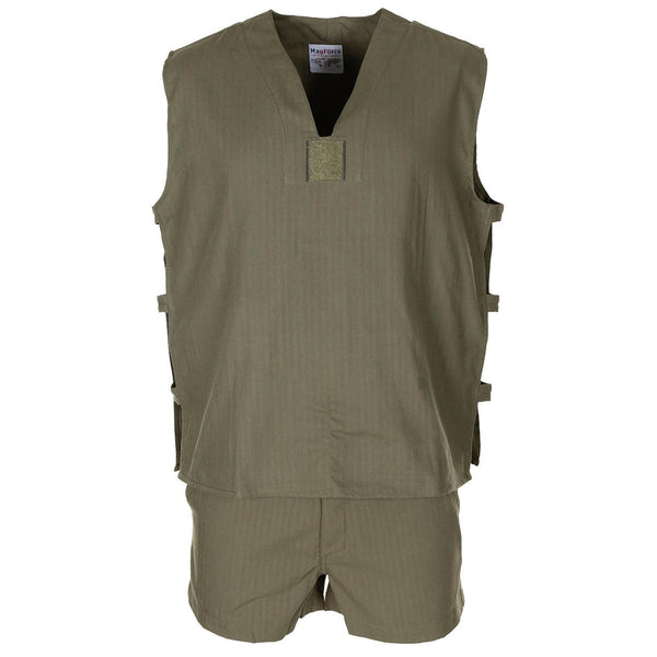 Shirt olivo con manica di olivastrai militari francese originale Nuovo leggero tattico