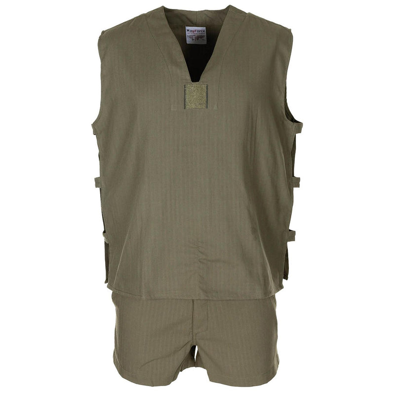 Shirt olivo con manica di olivastrai militari francese originale Nuovo leggero tattico