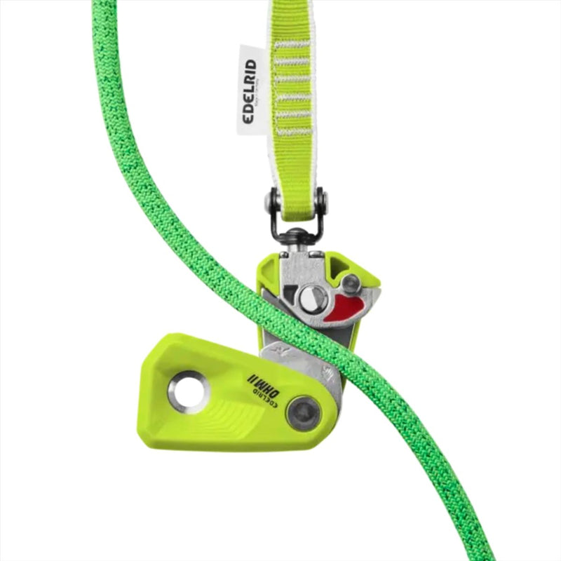 Il dispositivo di resistenza di frenatura di Edelrid ohm assiste i lettori più leggeri verdi