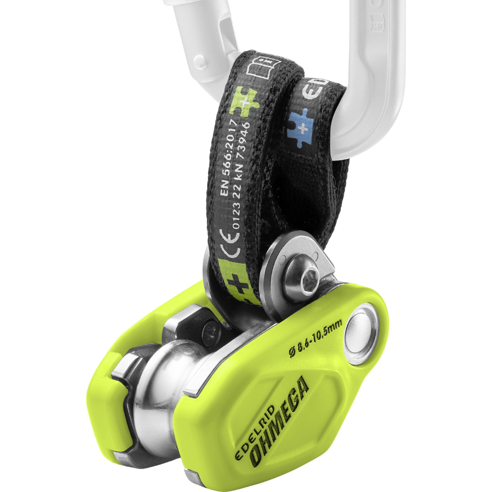 Edelrid Ohmega Assistente al freno da arrampicata con puleggia 8,6–10,5 mm Rope Oasis