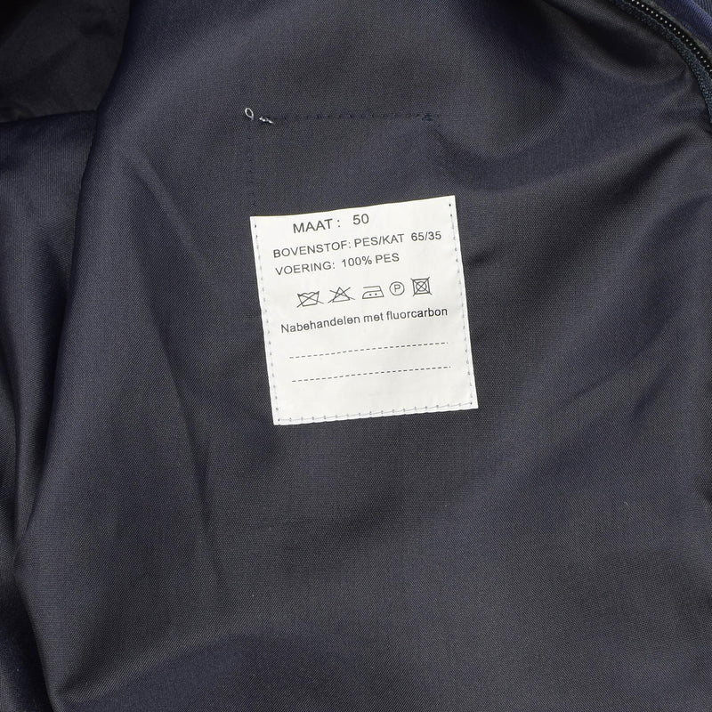 Trench da donna militare olandese originale Solido fodera trapuntata blu.