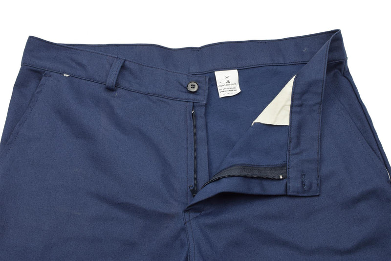Pantaloni militari italiani originali pantaloni blu surplus pantaloni cotone nuovo